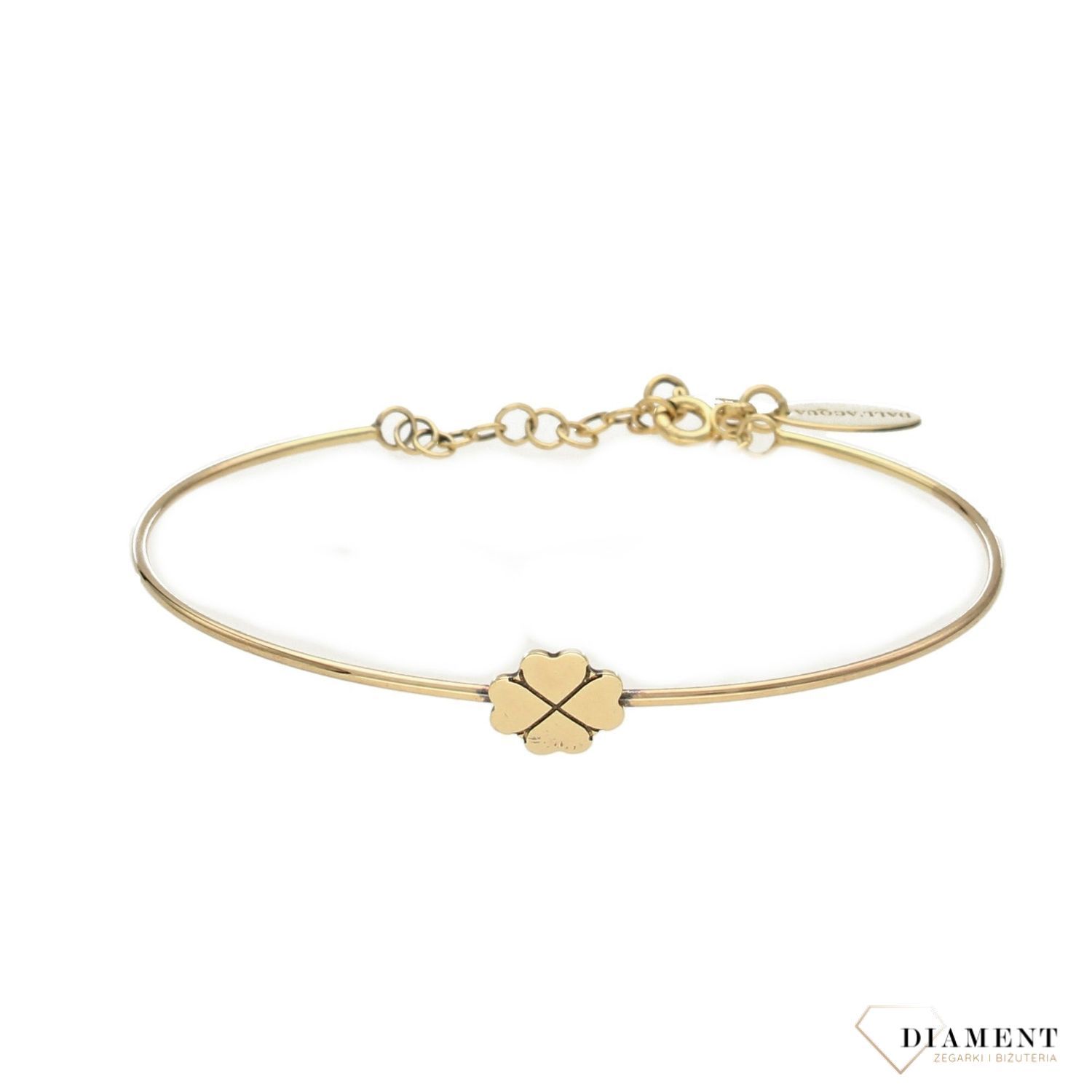 Bransoletka srebrna damska sztywna 'Na szczęście' Dall'Acqua B RM 20093 050sa.jpg